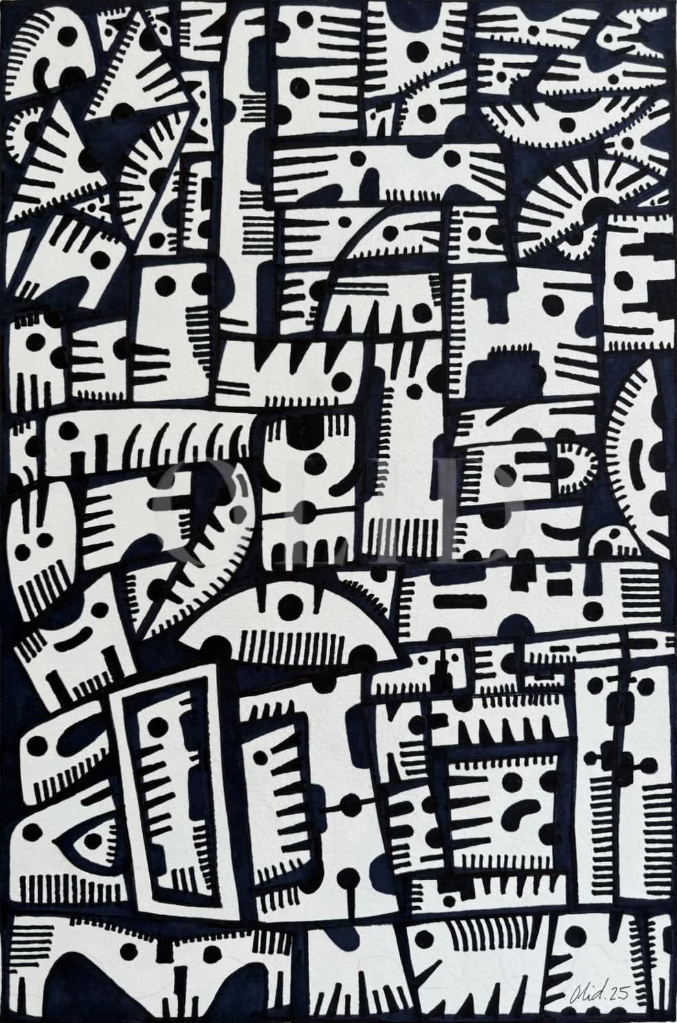 Ciudad de tinta — Tinta sobre papel