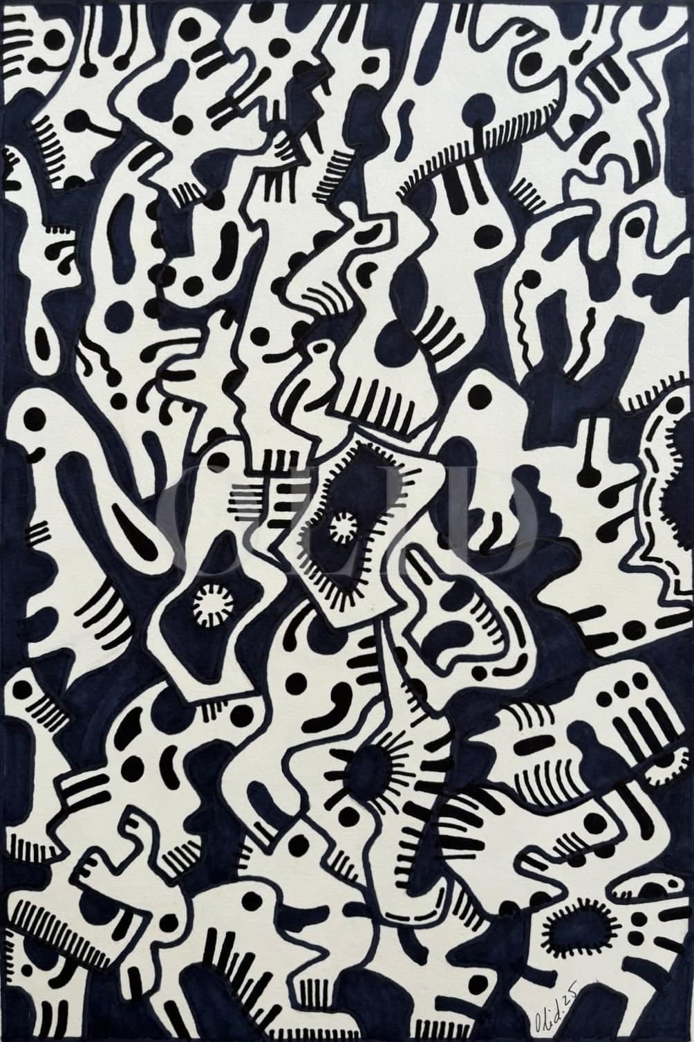 Corriente — Tinta sobre papel