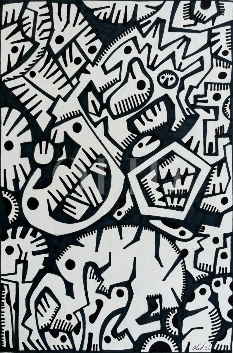 Estallido — Tinta sobre papel